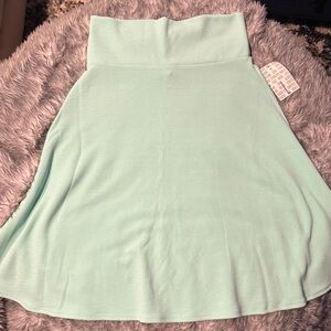 LuLaRoe Azure Light Green Midi Skirt